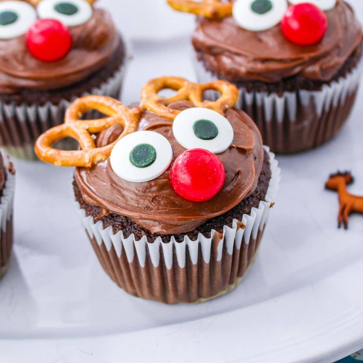 Rudolph Cupcake Container - trees