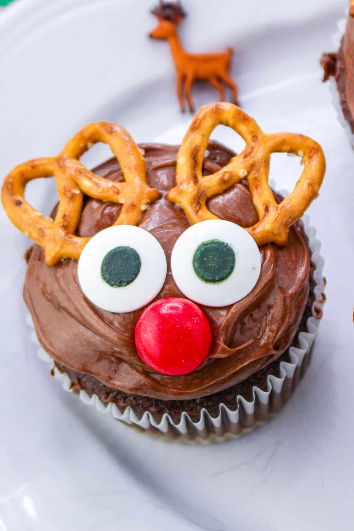 Rudolph the reindeer cupcakes.